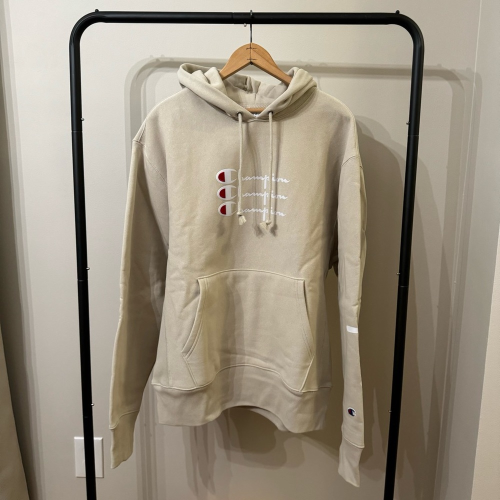 Large Cream Champion Hoodie